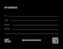 Load image into Gallery viewer, SNEAKERDECORUM GIFT CERTIFICATE